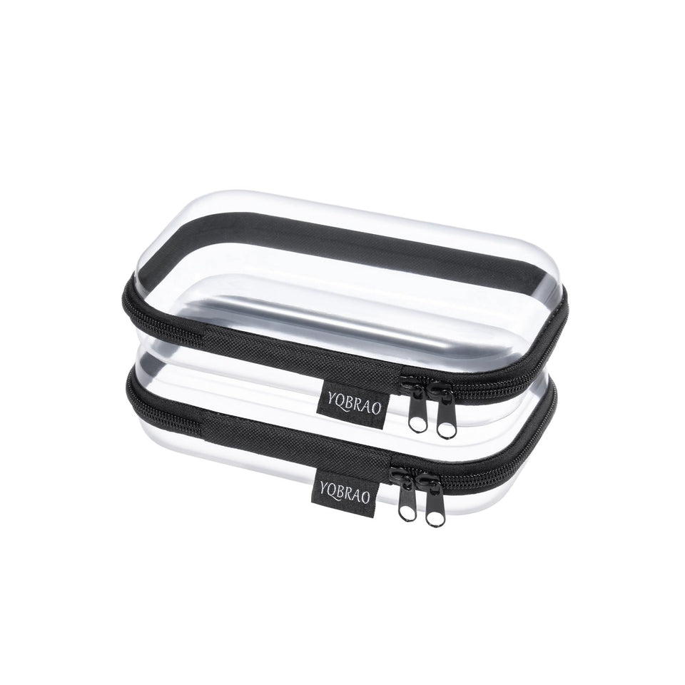 YQBRAO 2-pack clear hard shell case front view showing sturdy protection