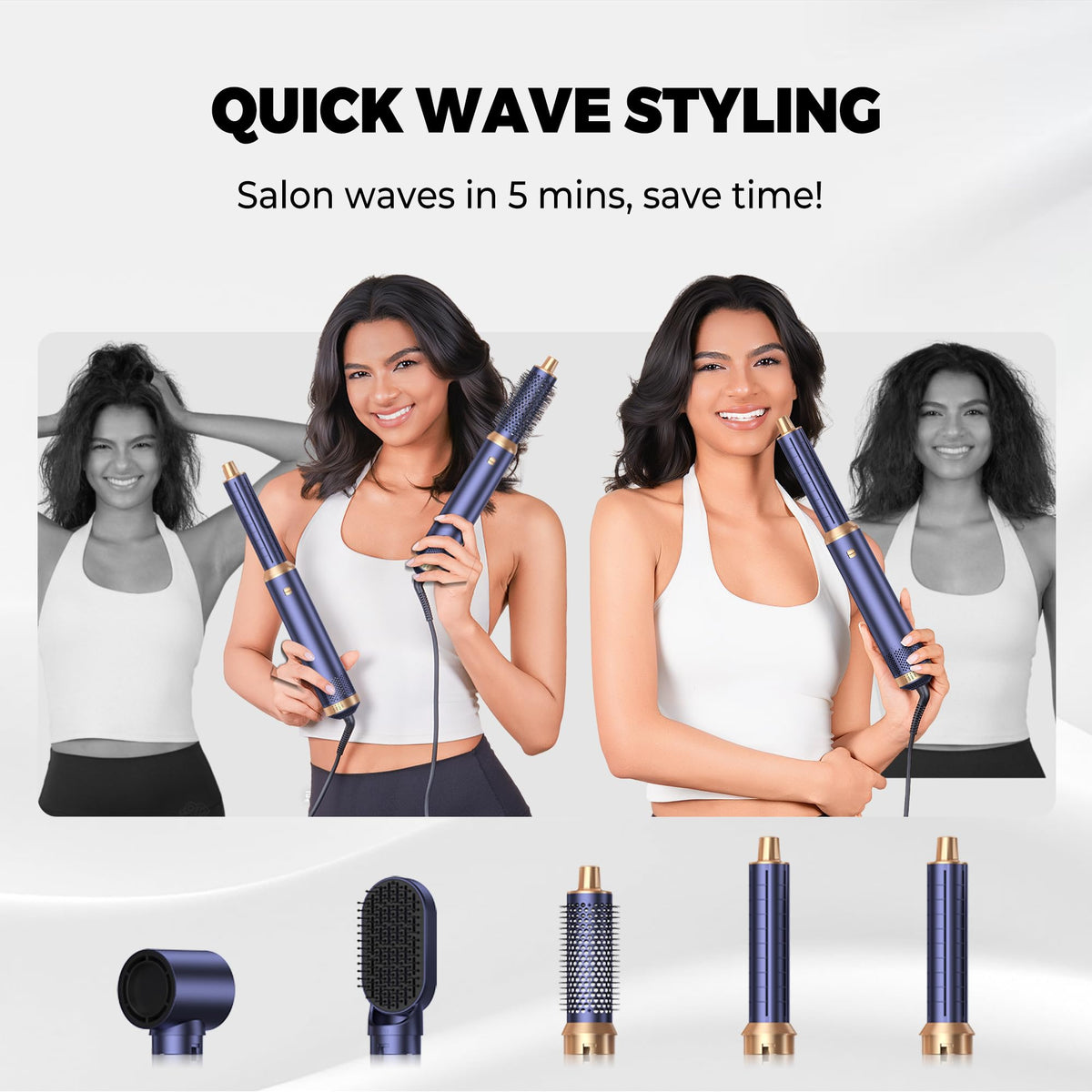 Yitrust left hot air curler attachment creates natural curls