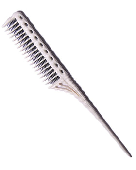 YS Park 150 Teasing Comb white front view for gentle backcombing and volume control