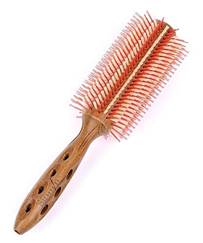 Y.S. Park G Series round brush in wood finish for curl and shine support.