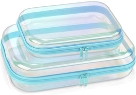YSHXNX clear hard shell case with sturdy zipper for secure travel storage.