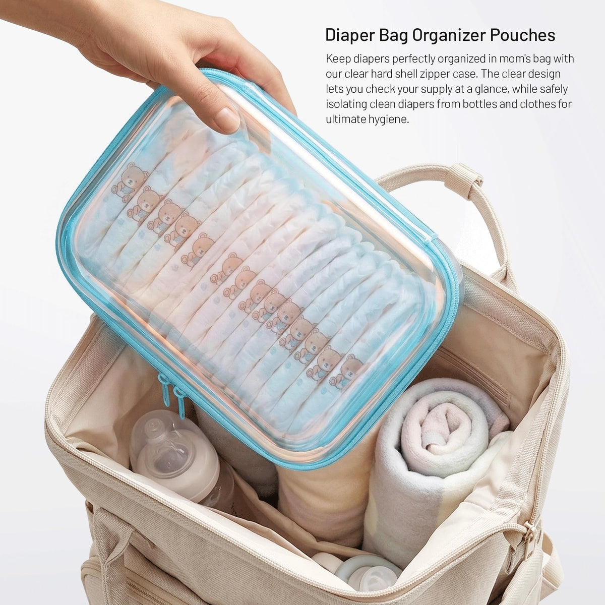 YSHXNX portable travel organizer keeps essentials neatly separated.