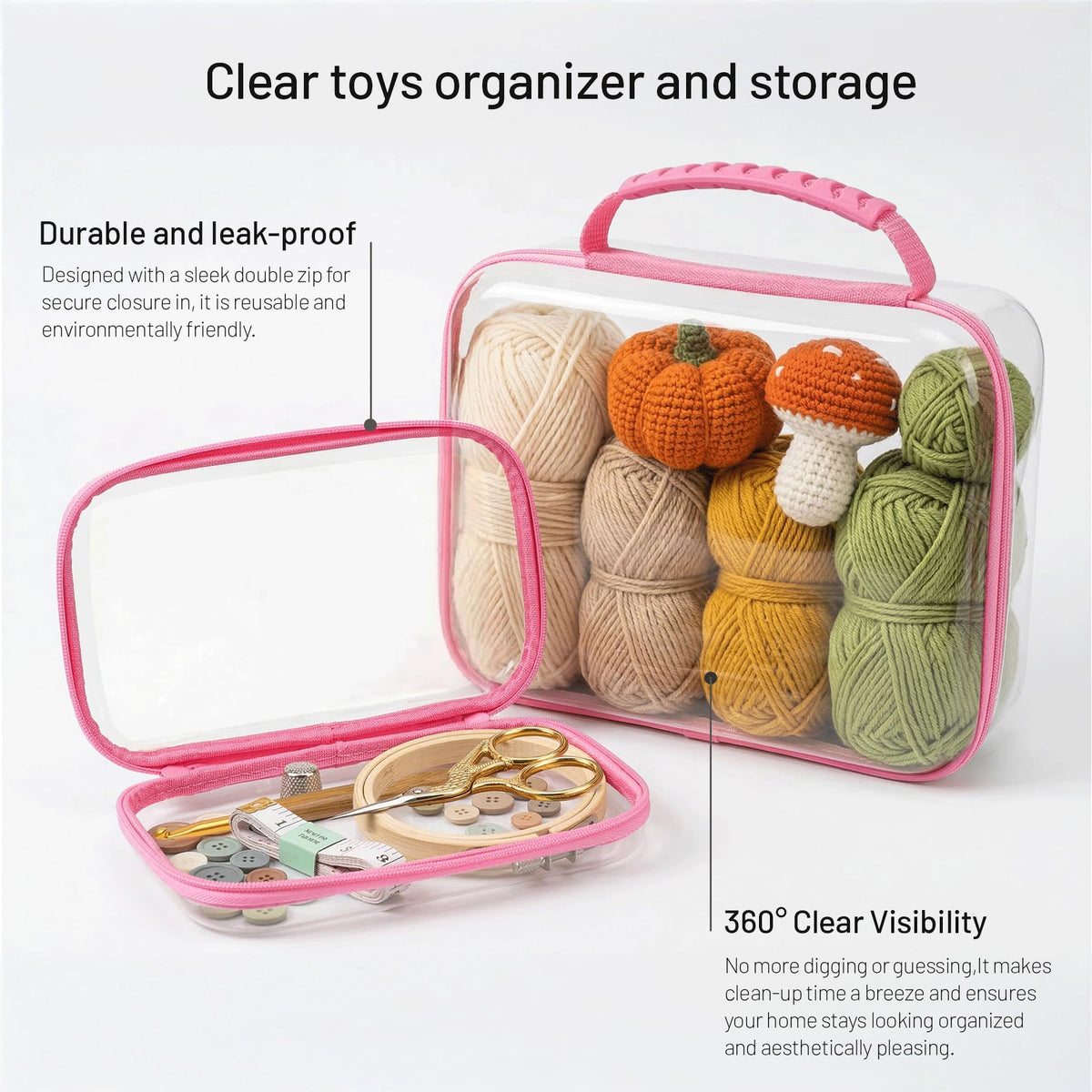 YSHXNX small organizer with cords and crayons neatly arranged.