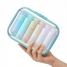 YSHXNX toiletry bag clear case keeps cosmetics organized and easy to spot.