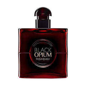Yves Saint Laurent Black Opium Over Red bottle front shows bold luxury and evening allure