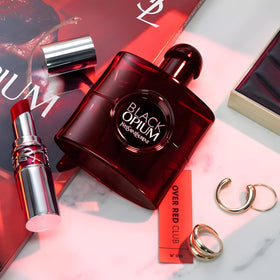 YSL Black Opium Over Red box and bottle image conveys premium styling and gift readiness