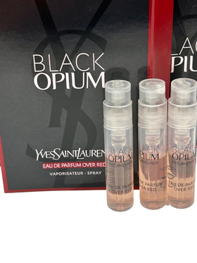 YSL Black Opium Over Red sample packaging image, great for gifting or on-the-go.