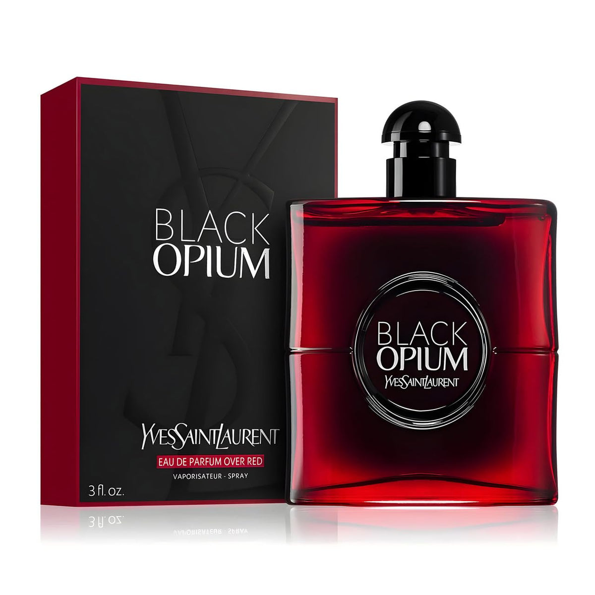 YSL Black Opium Over Red spray application shows easy to target pulse points for lasting scent