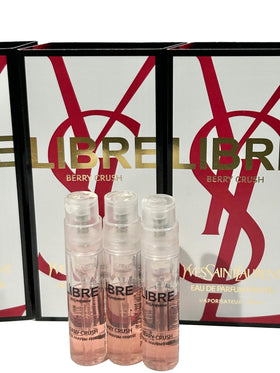 Purse-friendly fragrance samples from YSL Libre Berry Crush for shopping or gifting.