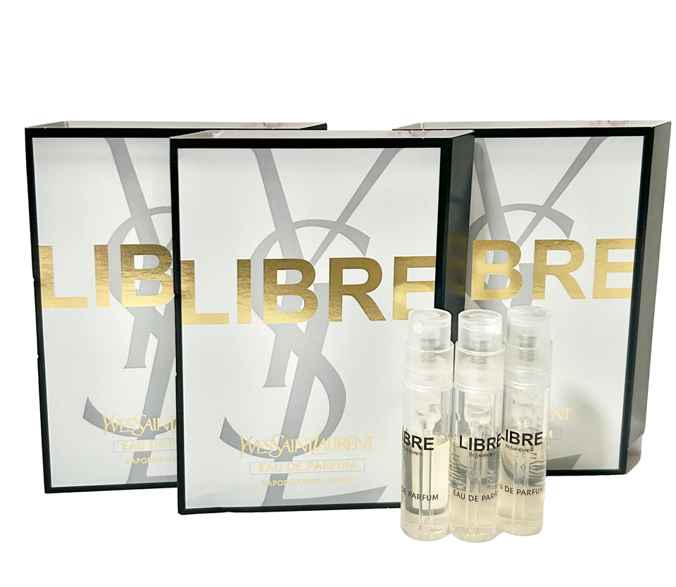 YSL Libre mini sample bottle for travel testing.