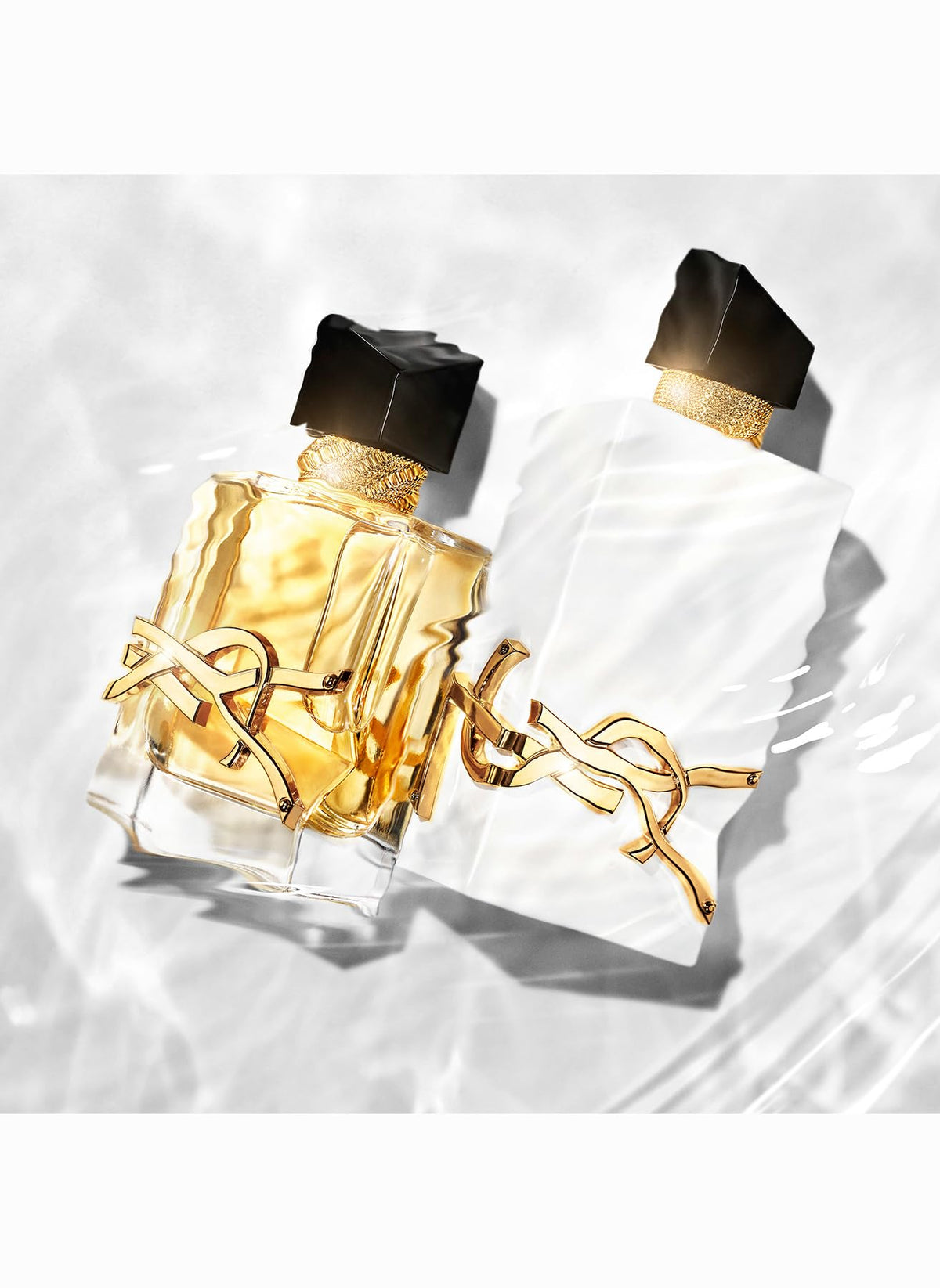 YSL Libre Nude Water bottle with crystal-white glass inviting daily wear.