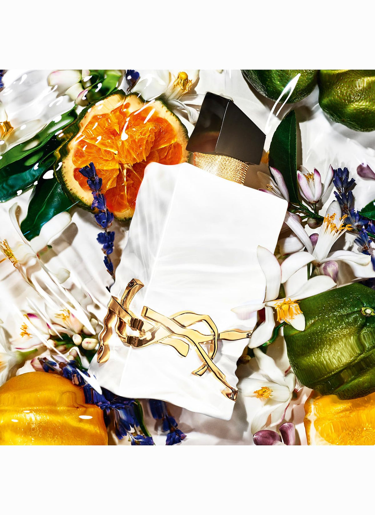 Bottle features a golden YSL Cassandre accent for premium summer vibe.