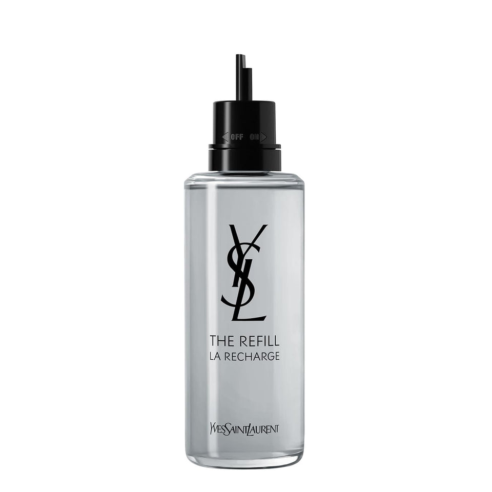 YSL Myslf bottle front view shows luxe black lacquer finish, ideal for daily wear