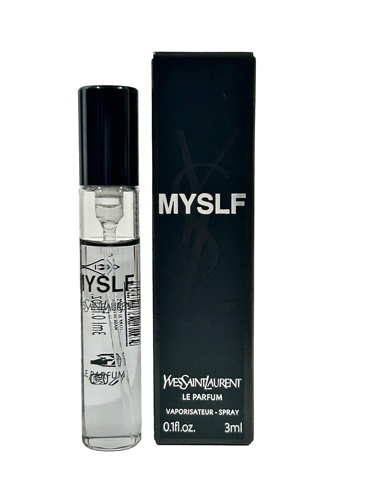 YSL MYSLF LE PARFUM Men sample spray 3ml bottle for on-the-go fragrance.