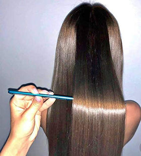 YSSER post-treatment hair appears smoother and shinier
