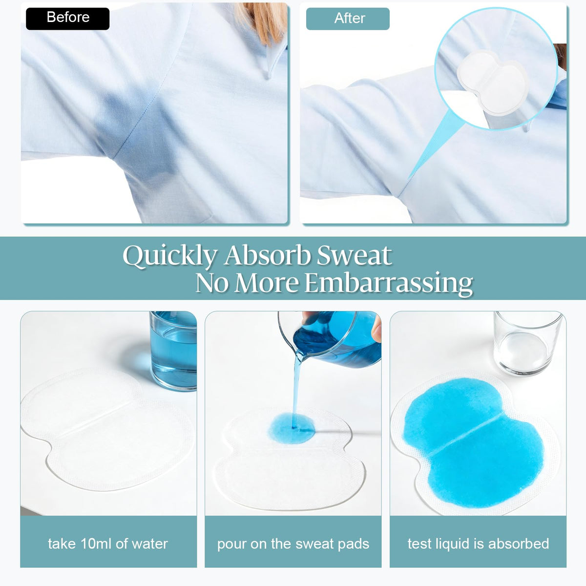 YSSPPOY ultra-thin armpit pad showcases 0.03 inch profile for discreet fit