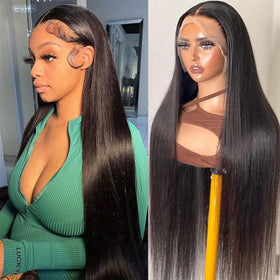 Ysxbui 13x6 lace front wig straight for natural parting and everyday wear