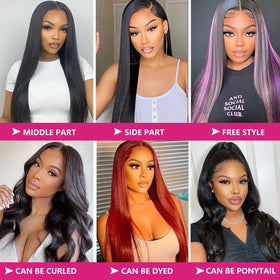 Ysxbui HD transparent lace front detail for seamless scalp look