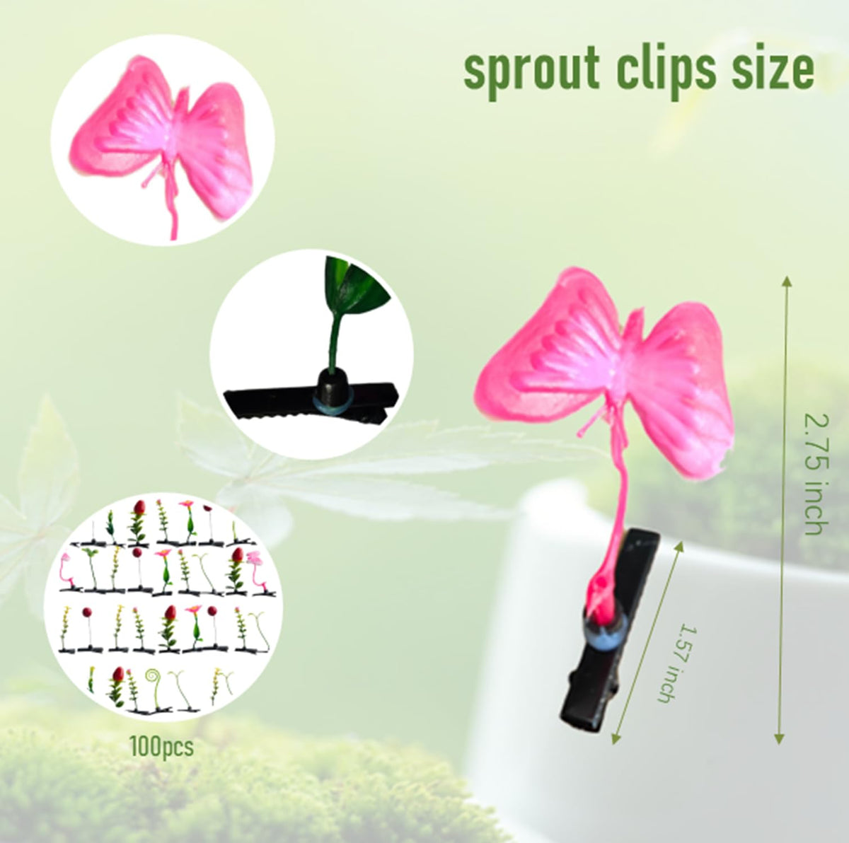 Yszhijia leaf sprout clip perfect for accessorizing bags or hats as playful accents.