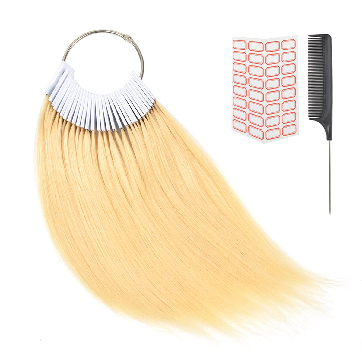 YTBYT 30-pcs 8-inch hair swatches front view for color testing in salons.