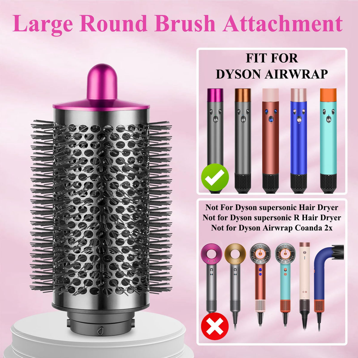 YTCHYYSK Rose volumizer attachment for Dyson Airwrap shapes curls with root lift
