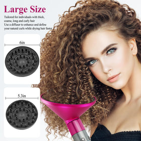 YTCHYYSK diffuser in use on Dyson Airwrap delivering even air for smoother curls.