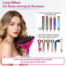 YTCHYYSK fast-drying with Dyson Airwrap diffuser for thick hair.