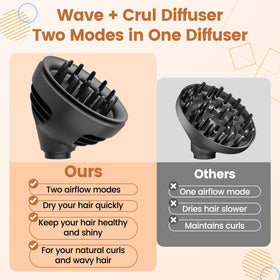 YTCHYYSK Wave Curl Diffuser offers two modes for versatile styling.