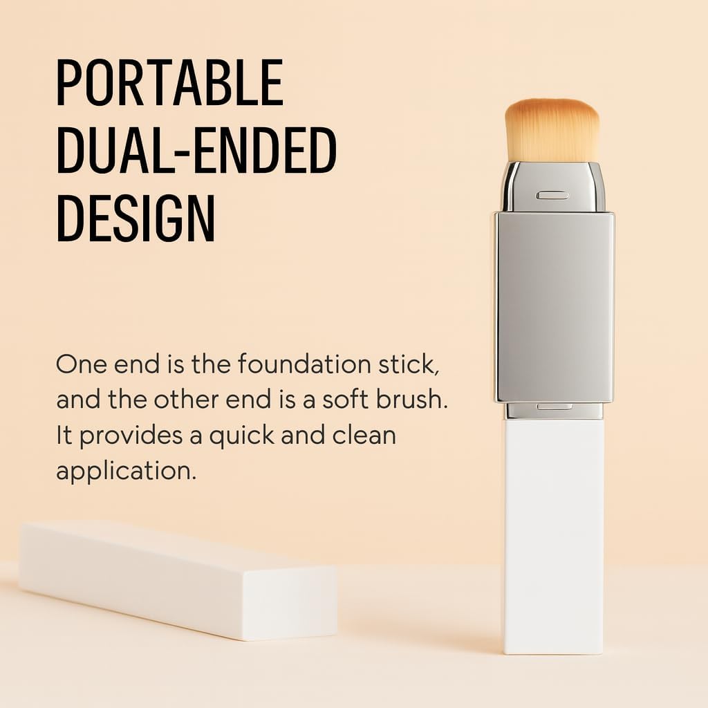 YTDJ Blanc Cover Cream Stick detachable brush enables seamless blending.