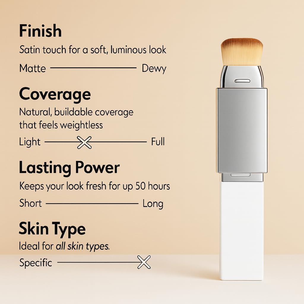 YTDJ Blanc Cover Cream Stick dewy finish enhances radiant complexion.