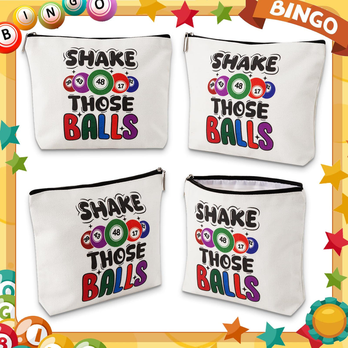 YTDYQFLZH bingo makeup bag keeps cosmetics tidy on the go