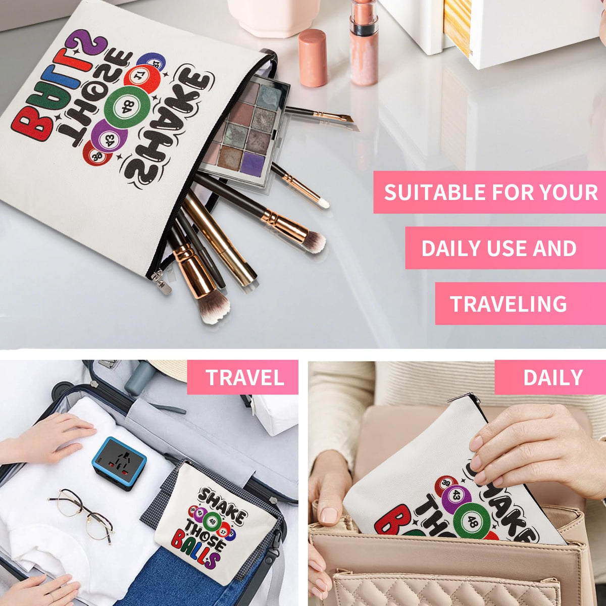 YTDYQFLZH portable bingo bag for travel and events