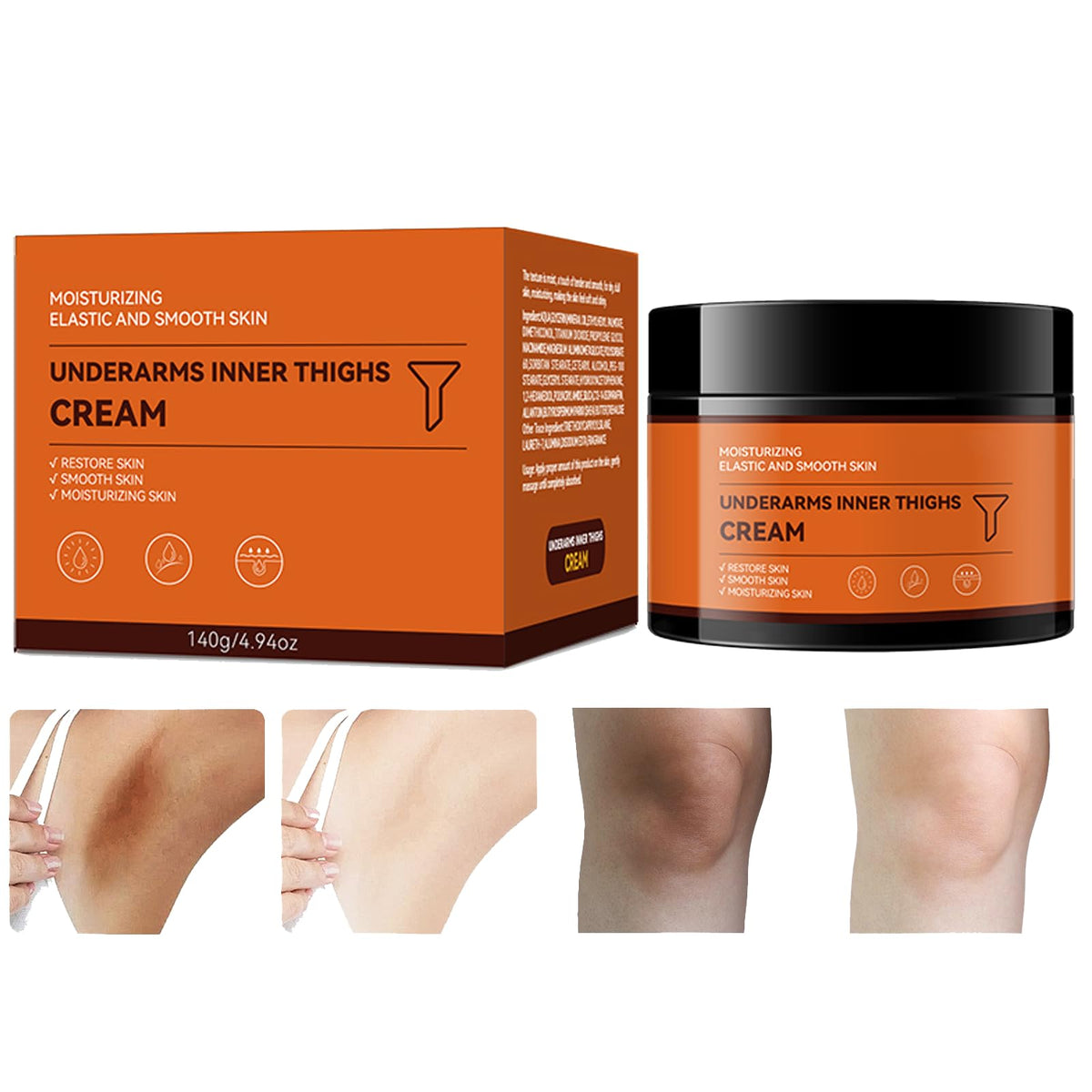 YTRAJU underarm brightening cream bottle supports gradual improvement in skin tone