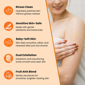 Yu-Be rice exfoliant grains provide gentle dry-skin renewal