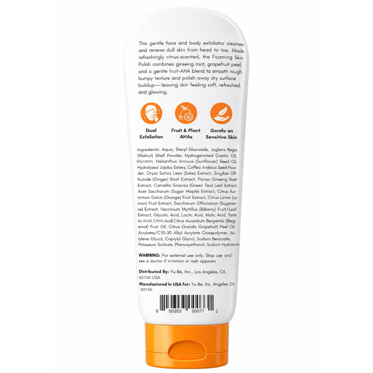 Yu-Be foaming skin polish supports a simple daily skincare routine
