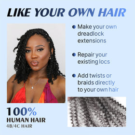 YuDragonFt Bulk hair for locs and braids, simple to install