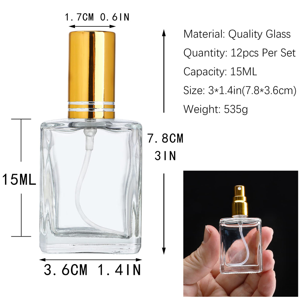 YU FENG 12-bottle set with funnels showing easy refill and leak-free design.