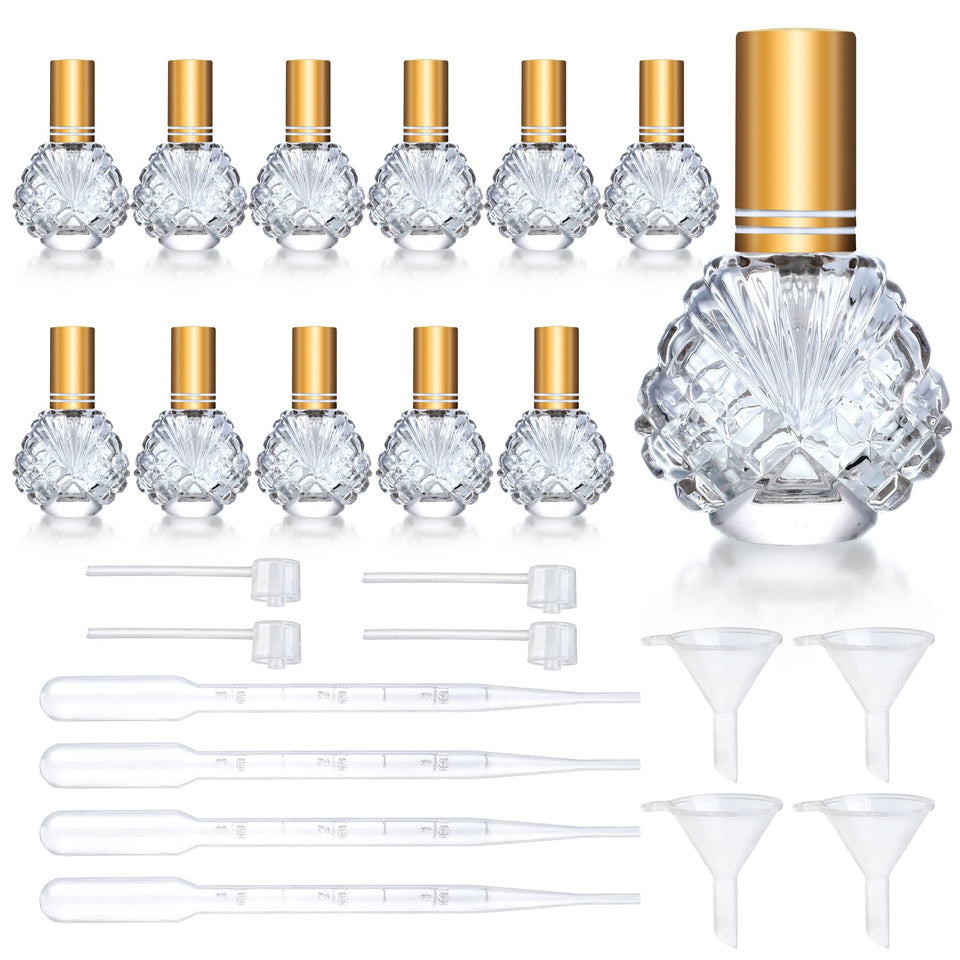 YU FENG 12x15ml glass bottle perfume atomizer set for easy refills and travel.