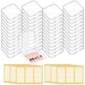 Yuanan 48-press-on-nail case demonstrates organized storage and quick access.