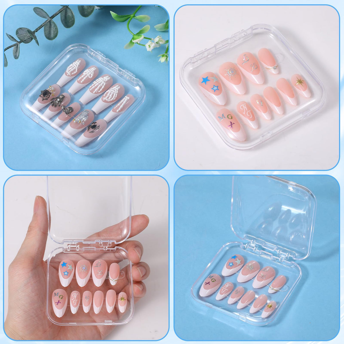 Yuanan clear nail case with lid keeps contents dust-free and visible.