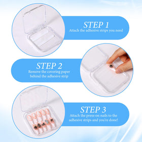 Yuanan compact 3x3 inch nail box ideal for travel and on-the-go storage.