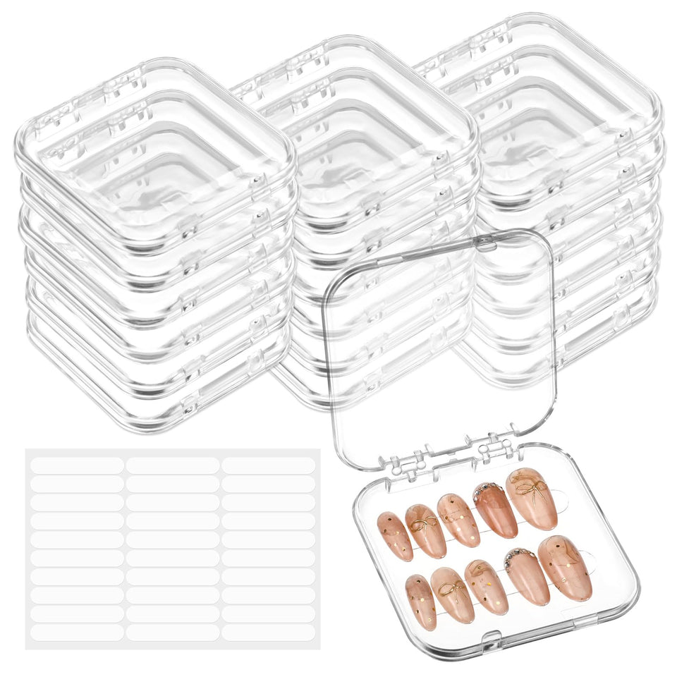 Yuanan nail storage box front view shows organized designs.