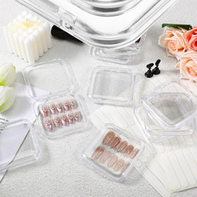 Yuanan nail storage with transparent lid protects contents from dust.