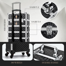 Yueieoun 360-degree swivel wheels provide smooth quiet transport