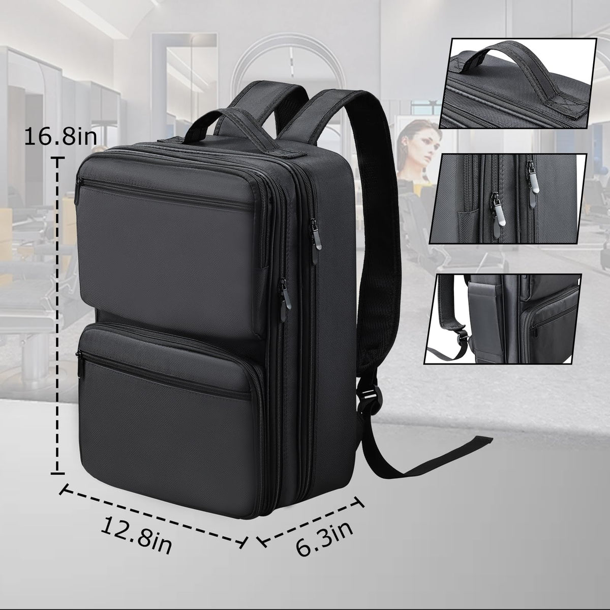 Yueieoun compact dimensions 16.8 x 12.8 x 6.3 inches for travel and on-site use