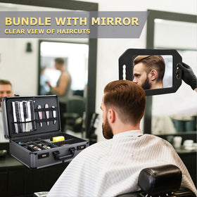 Yueieoun barber case with adjustable slots for clippers and trimmers