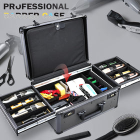 Yueieoun barber case in use at station keeps tools within reach.