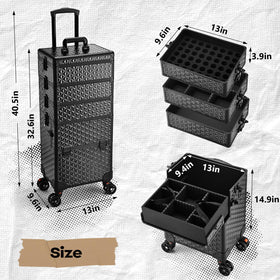 Yueieoun large bottom compartment stores tools and cosmetics neatly