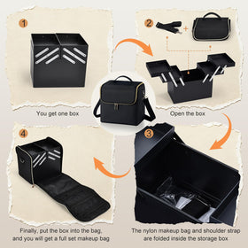 Yueieoun large case bottom compartment fits a regular nail lamp for home studios