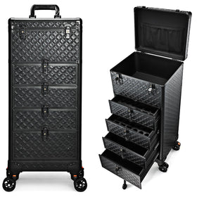 Yueieoun nail salon cart with four drawers for organized tools and bottles